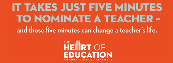 Nominate a teacher for the Heart of Education Awards